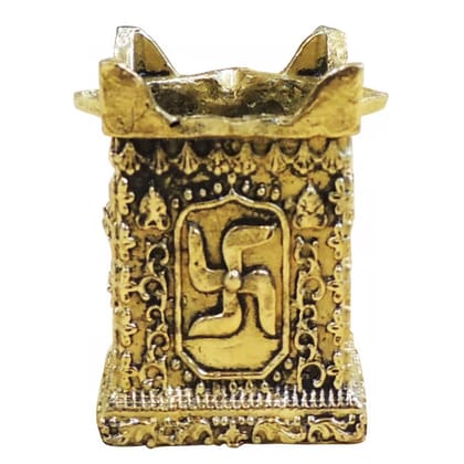 Brass Decorative Deepak Idol | Temple Lighting Decor, Height : 2 Inch (BSMAS1859 C)
