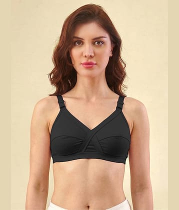 lux venus Pack of 1 Cotton Non Padded Convertable Bra For Women ( Black )