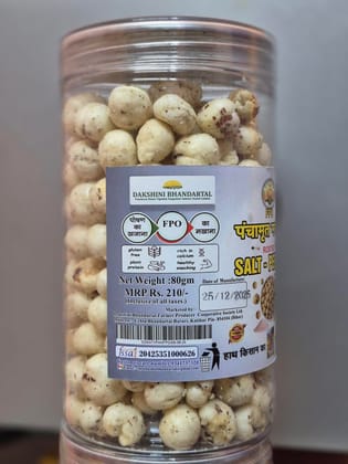 Panchamrit Roasted Makhana Salt-Pepper, No Palm Oil, Gluten Free, 80g