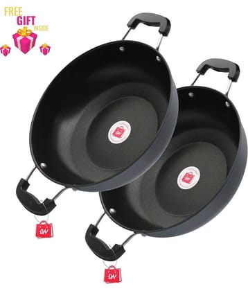 LAZYWINDOW Non-stick Non-Stick Deep Kadhai 0.3 mm ( 3 ) L