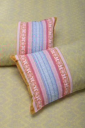 Madhuban Paisley Olive Cotton Bedsheet-Double - 90 x 108 in / Olive / Green