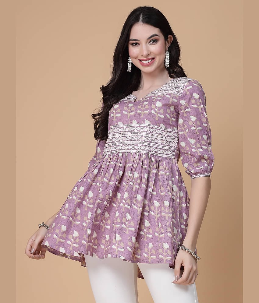 GOD BLESS Women's Cotton Peplum Top ( Multi Color )