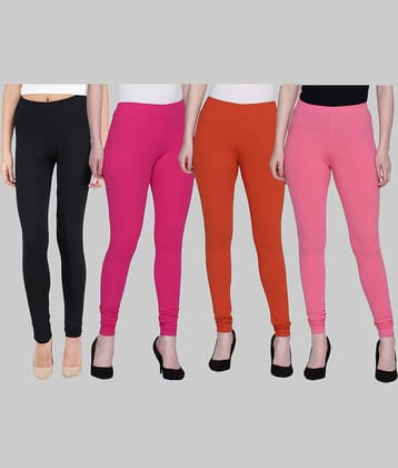 FnMe - Multicolor Cotton Women's Leggings ( Pack of 4 )