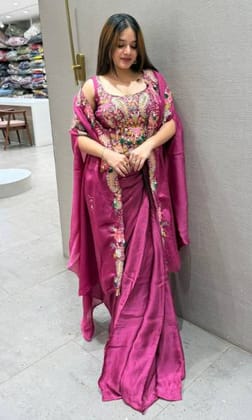 INDO WESTERN SHRUG ,DHOTI OUTFITS