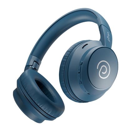 pTron Studio Evo 70hrs Playtime Wireless Over Ear Headphones w/HD Mic, Dual Device Pairing, Low-Latency Game/Movie/Music Modes, Punchy Bass, BT5.3, Voice Assistant & Type-C Fast Charging (Blue) pTron Studio Evo 70hrs Playtime Wireless Over Ear Headphones