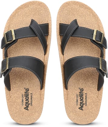 Aqualite Black Men's Slide Flip Flop