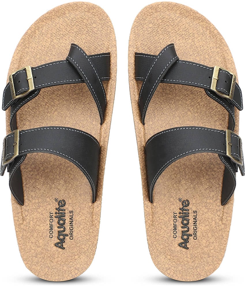Aqualite Black Men's Slide Flip Flop