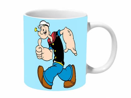Multicolor Popeye Thumsup Ceramic Mug