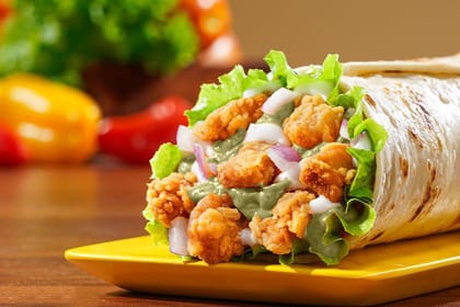 Chimichurri Chicken Strips Burger Wrap . Chimichurri Chicken Strips Burger Wrap .