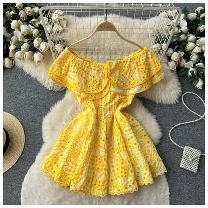 Venice summer dress-S / Yellow