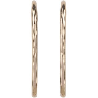 Designer Hamered Tone U Shape Earrings for Girls Earrings Color Golden Alloy Brass  Copper Material Earrings for Women