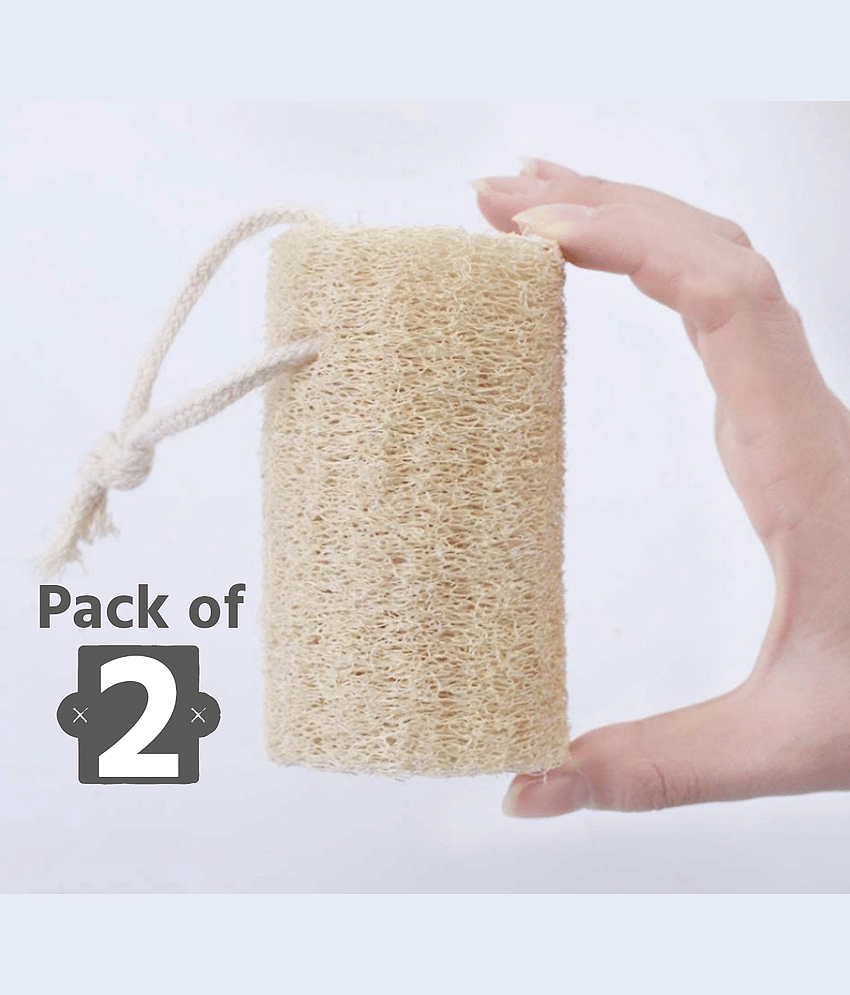 SS520 Natural Loofah Pack Of 2 Body Scrubber Loofah Yellow
