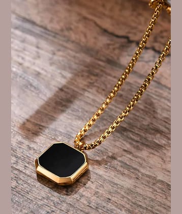 Style Wind Gold Plated Stainless Steel Chain with Pendant ( Pack of 1 )