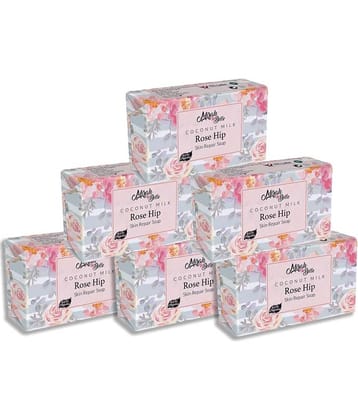 Mirah Belle Organic Coconut Milk, Rosehip Skin Repair Soap 125 g Pack of 6