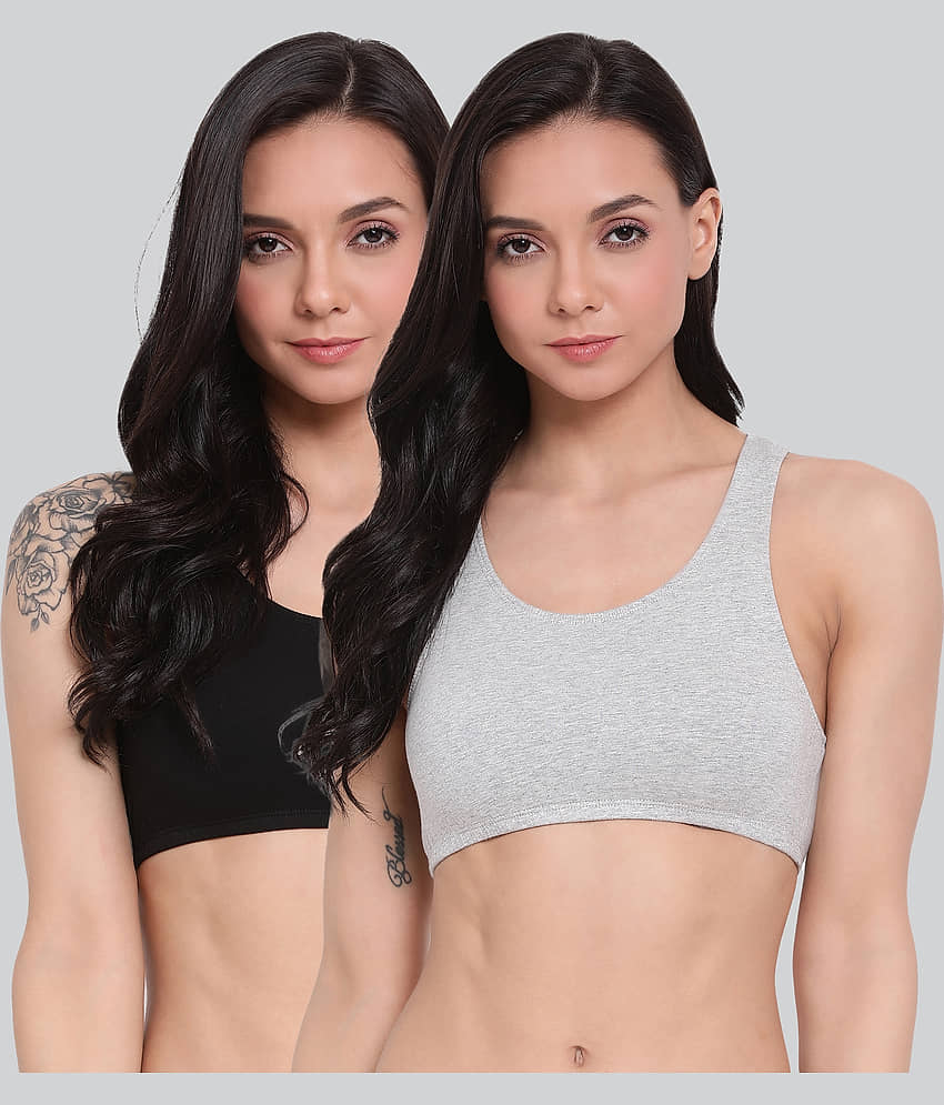 LYRA Pack of 2 Cotton Women's Teenage Bra ( Multicolor )