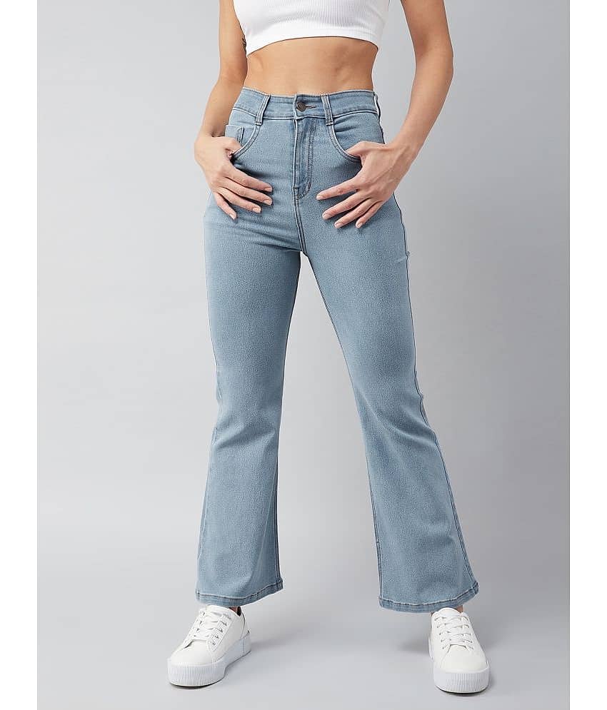 Dolce Crudo - Light Blue Denim Bootcut Women's Jeans ( Pack of 1 )