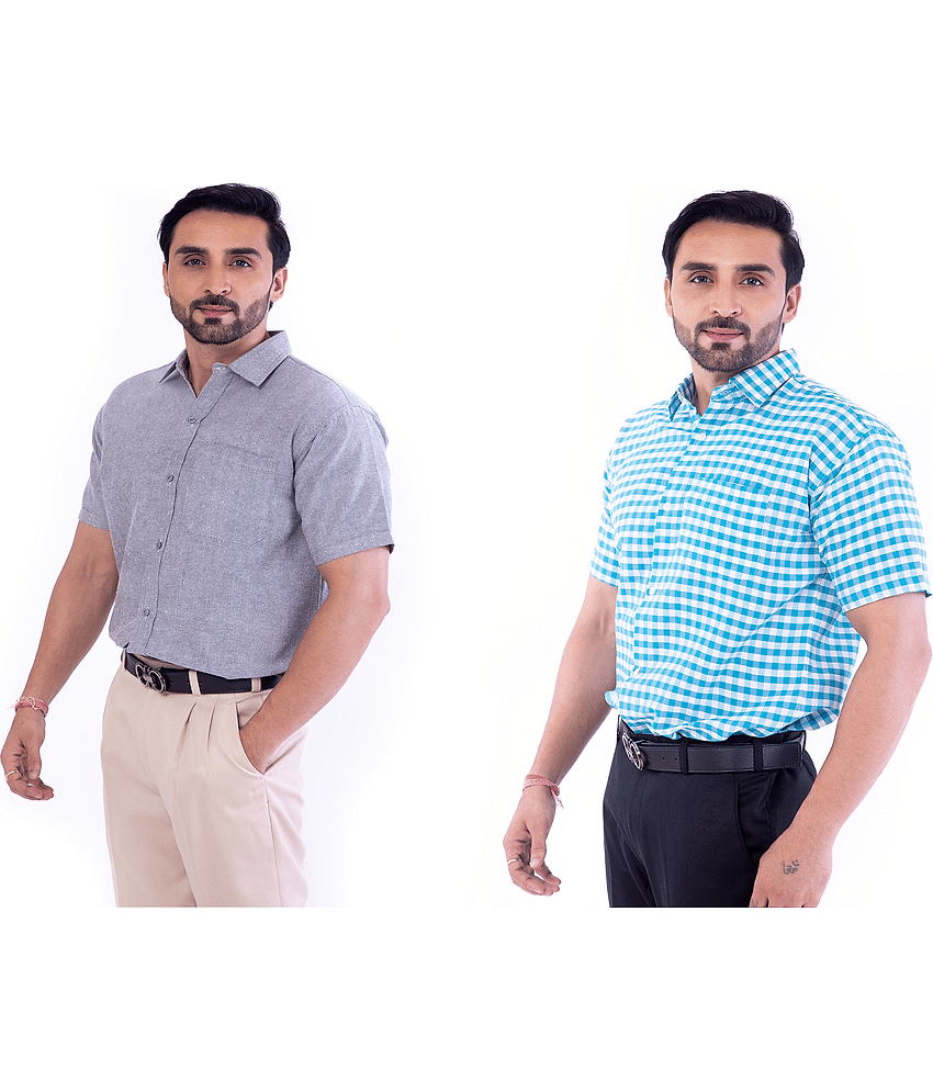 DESHBANDHU DBK - Multicolor Cotton Regular Fit Men's Casual Shirt (Pack of 2 )