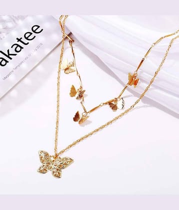 YouBella Jewellery Stylish Combo of Two Necklace Chains for Women and Girls (Style 1)