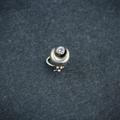 Antique Crystal Silver Nose Pin