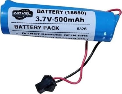 NOVEL 3.7V 500mAh 18650 Lithium-Ion Rechargeable Battery Pack with Wire | Suitable for RC Helicopters, Robots, Toy Boats, Off-Road Vehicles and Projects