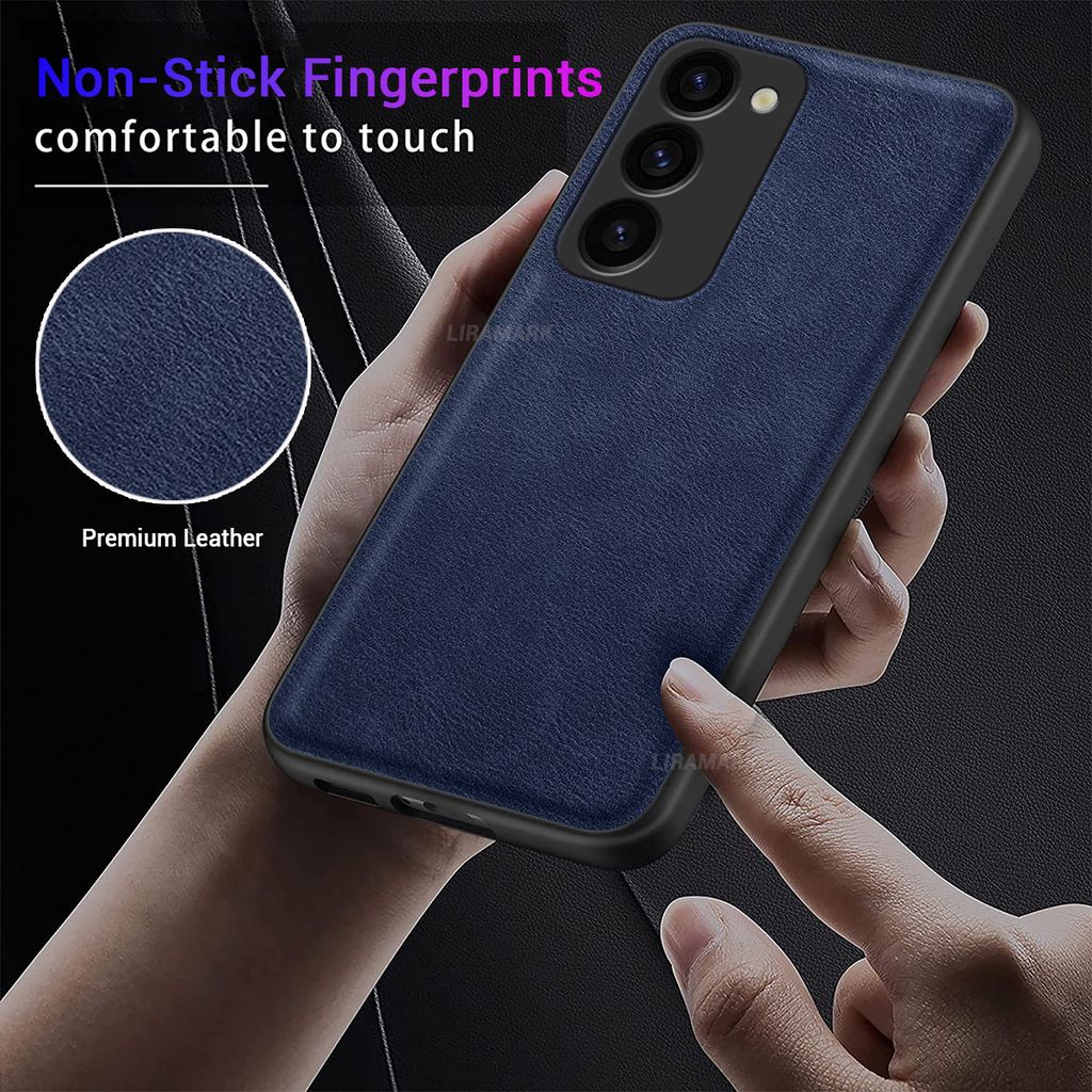 LIRAMARK PU Leather Flexible Back Cover Case Designed for Samsung Galaxy S23 Plus (6.6 inch)