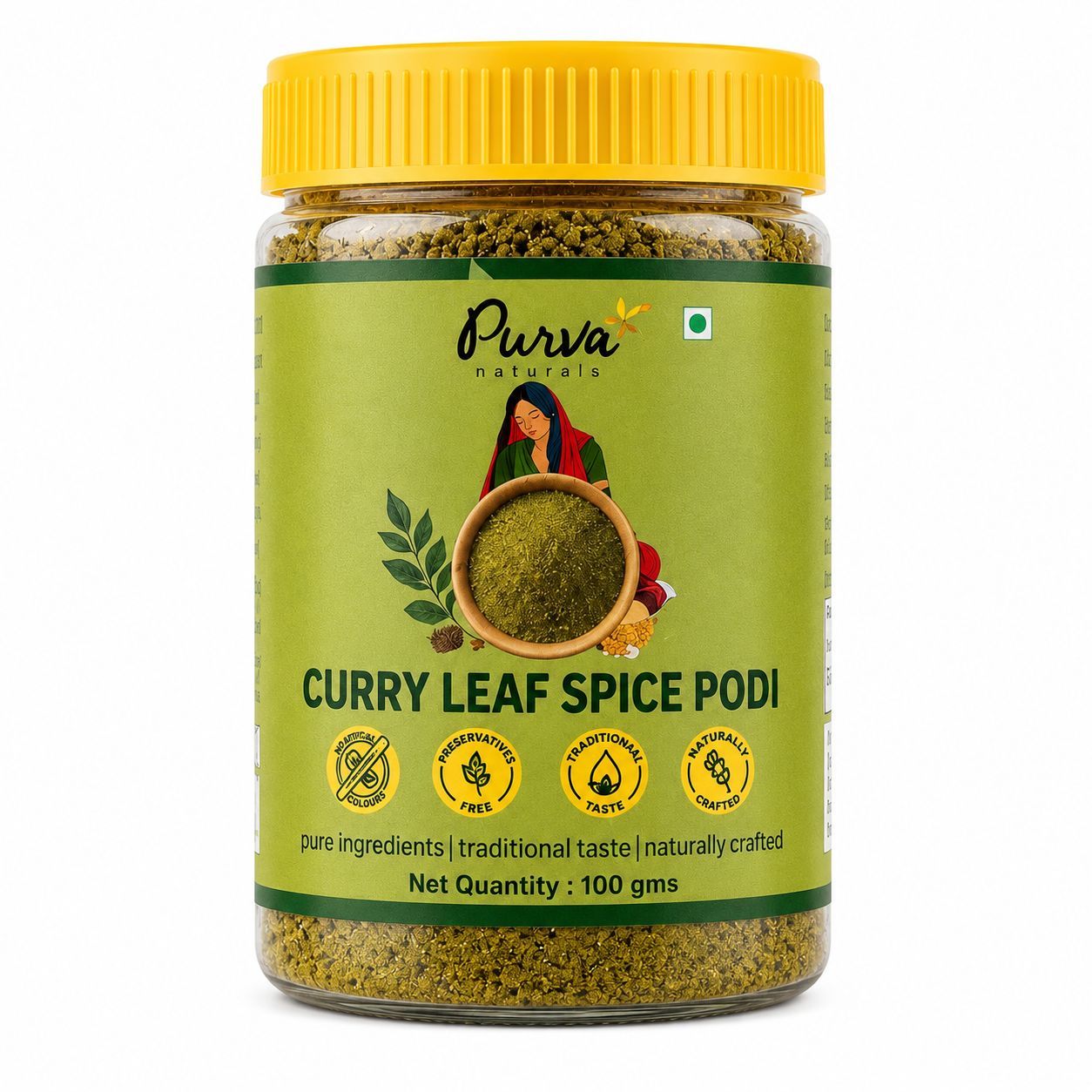 Purva Naturals Curry Leaf Spice Powder- 100g