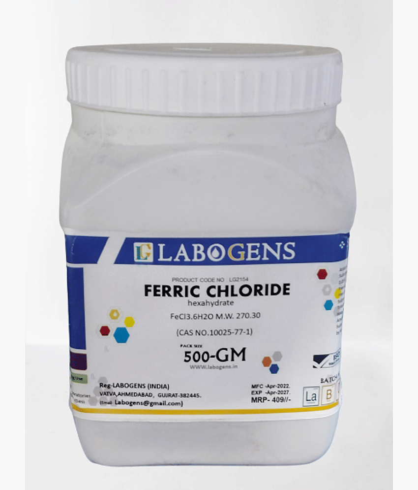 FERRIC CHLORIDE (hexahydrate) 500GM