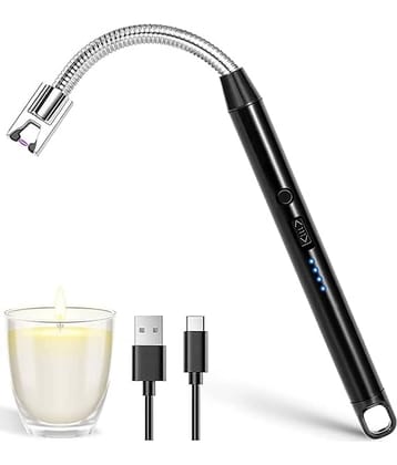 Shopeleven Black Stainless Steel Cigarette Lighter ( Pack of 1 )