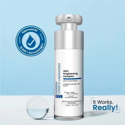 FCL Skin Brightening Complex with Hyaluronic Acid Brightening Serum – Deep Hydration & Radiant Glow for All Skin Types-30g