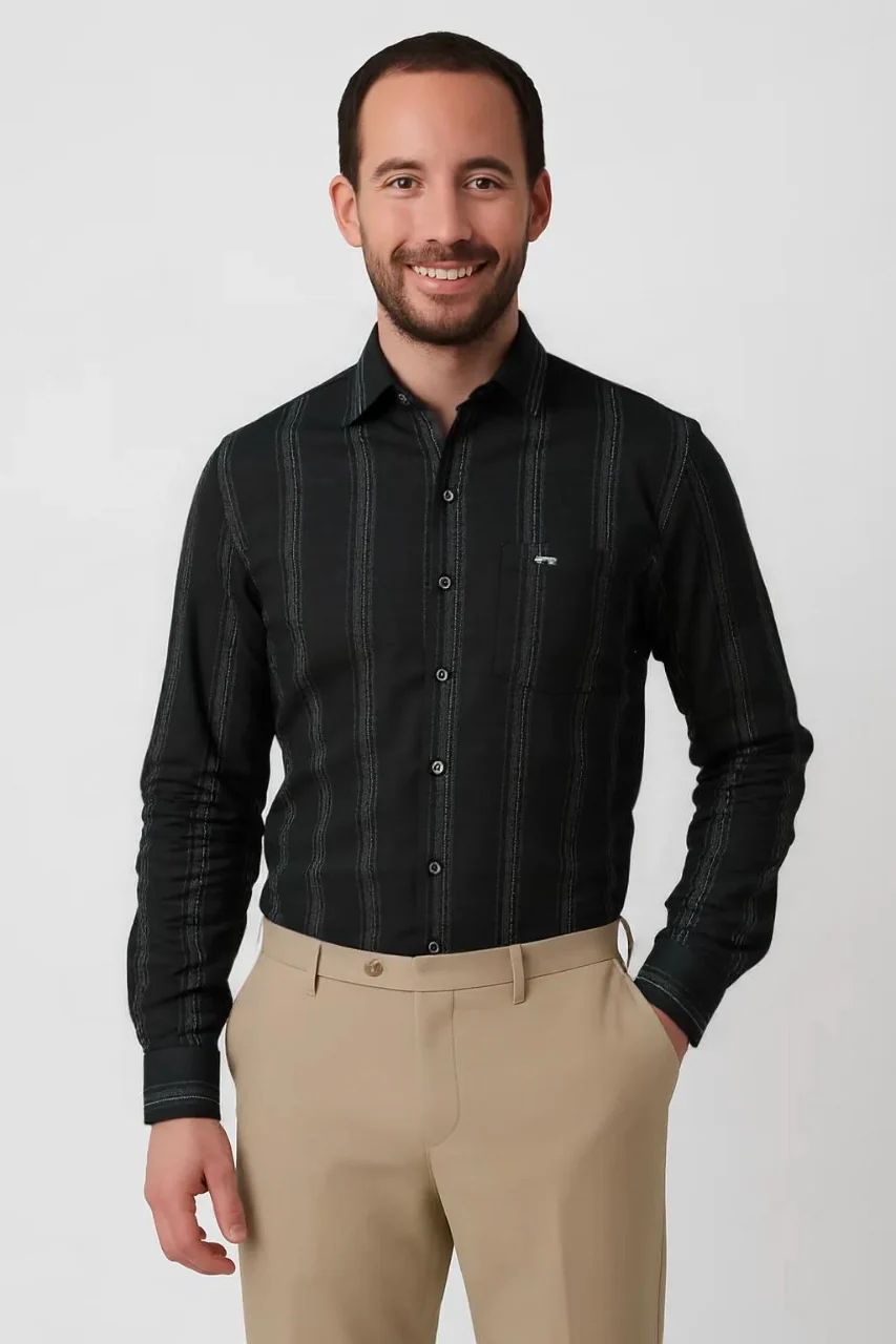 Cotton Striped Shirt #61932