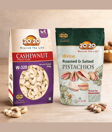 20-20 Dry Fruits Cashew nut (Kaju),Pistachio Nut (Pista) 500 g