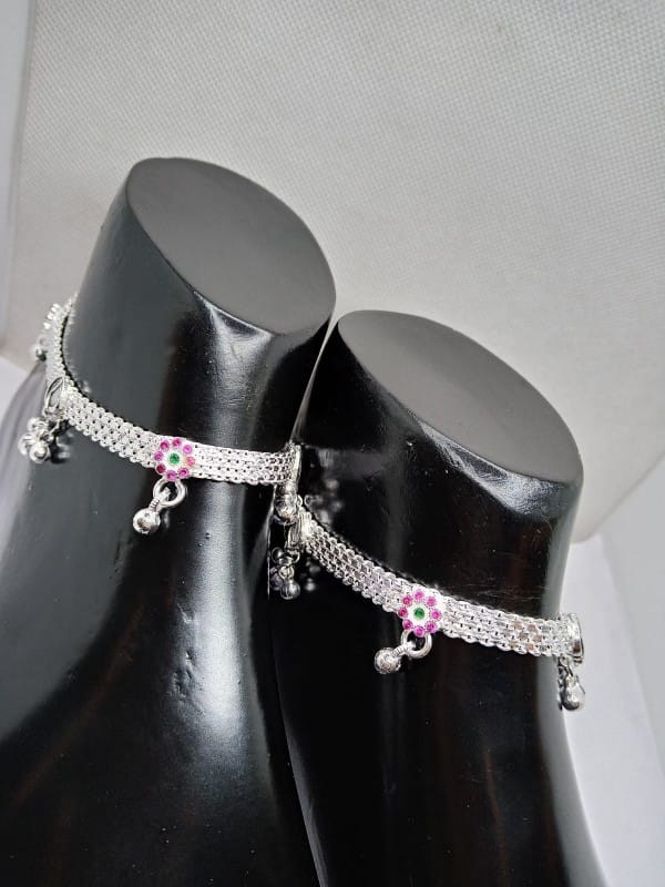 Pure silver 75percent bridal payal p = 59