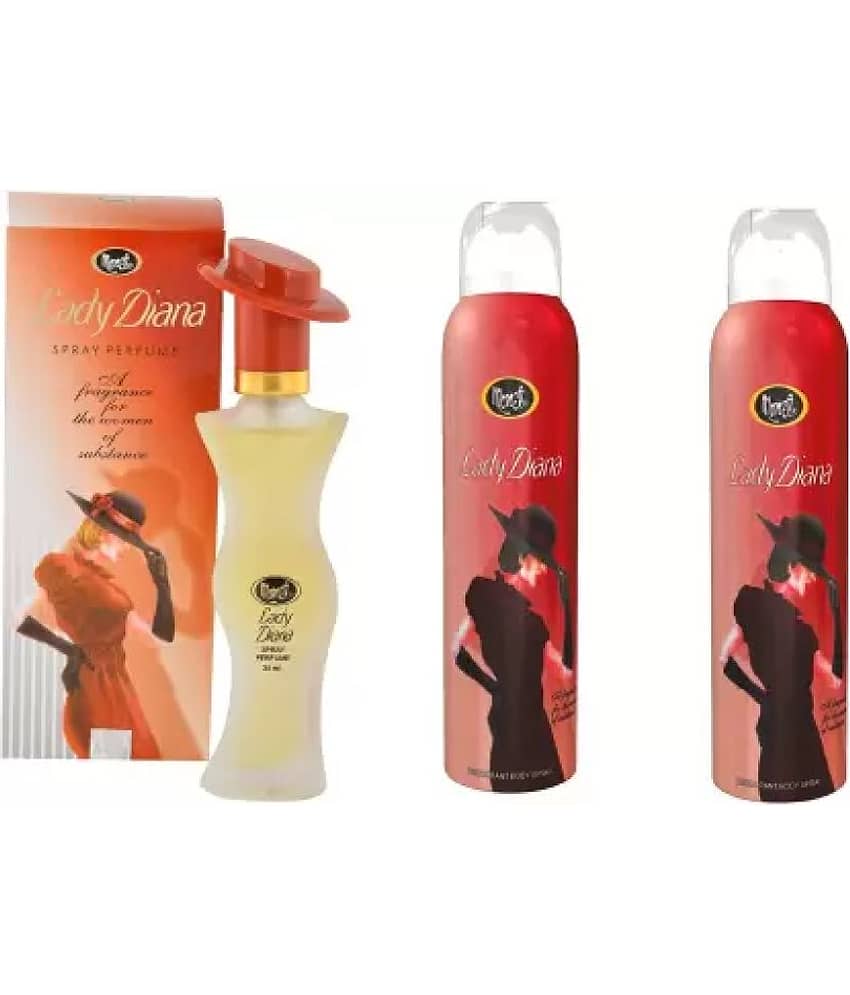 MONET LADY DIANA DIVA PERFUME 30 ML,LADY DYNA DEVA DEODORANT 150 ML 2,PACK OF 3