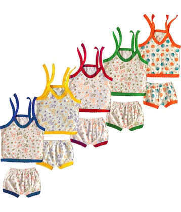 JUST TRY FASHION Pack of 5 Unisex for Baby Cotton Blend T-Shirt & Shorts ( Multicolor 2 )