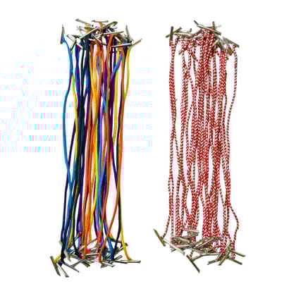 File Tags � 8 Inch Long (Pack of 100) � 50 Multicolor + 50 Red & White � Strong Treasury Paper with Thread � Paper tag for Office, Exam Papers, Documents Binding Rope