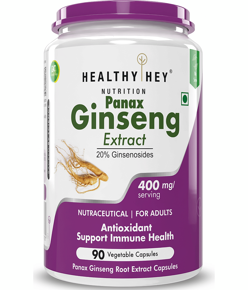 HEALTHYHEY NUTRITION Panax Ginseng 400Mg - 90 Veg Caps 400 mg Capsule