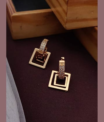 Shivay Fashion Rose Gold Jhumki Earrings ( Pack of 1 )