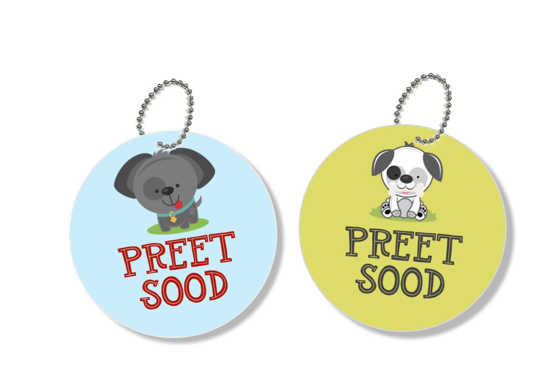 Bag Tags - Puppy Love-2 / Round