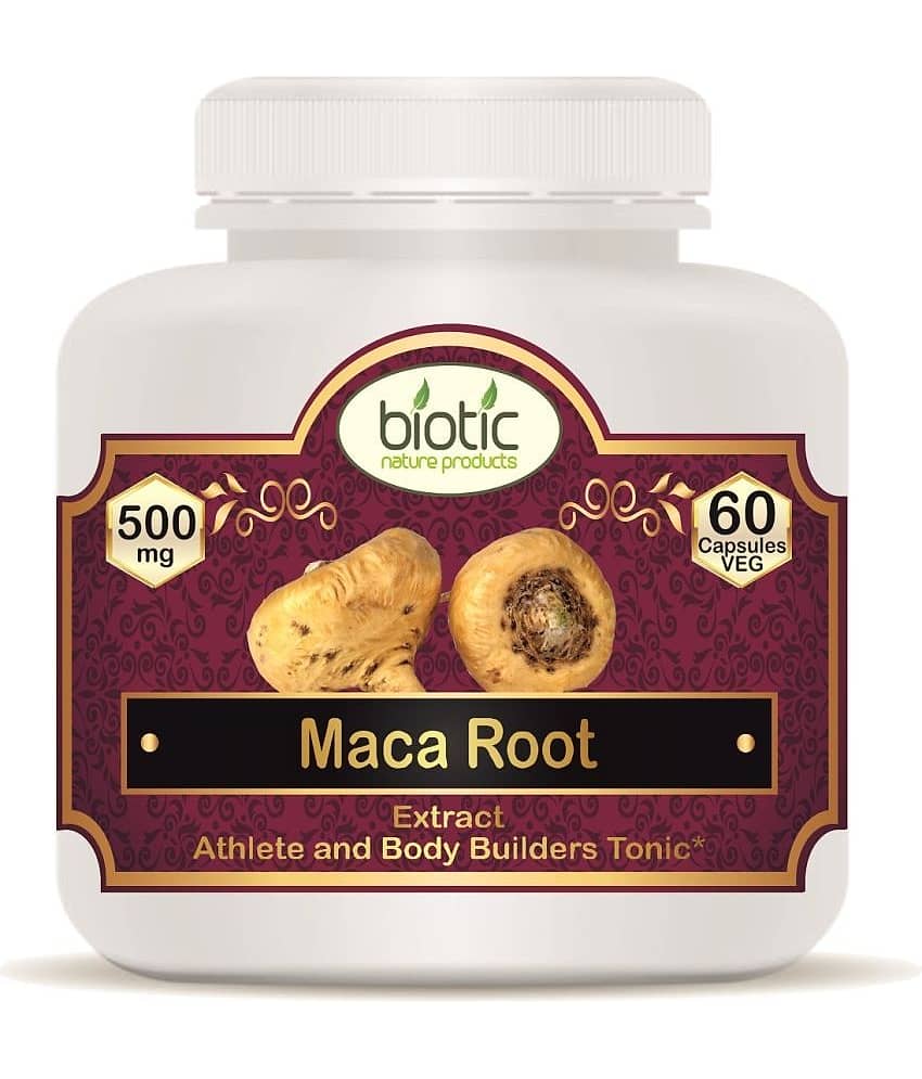 Biotic Maca Root Extract 500 mg Supplement Veg Capsule 60 no.s