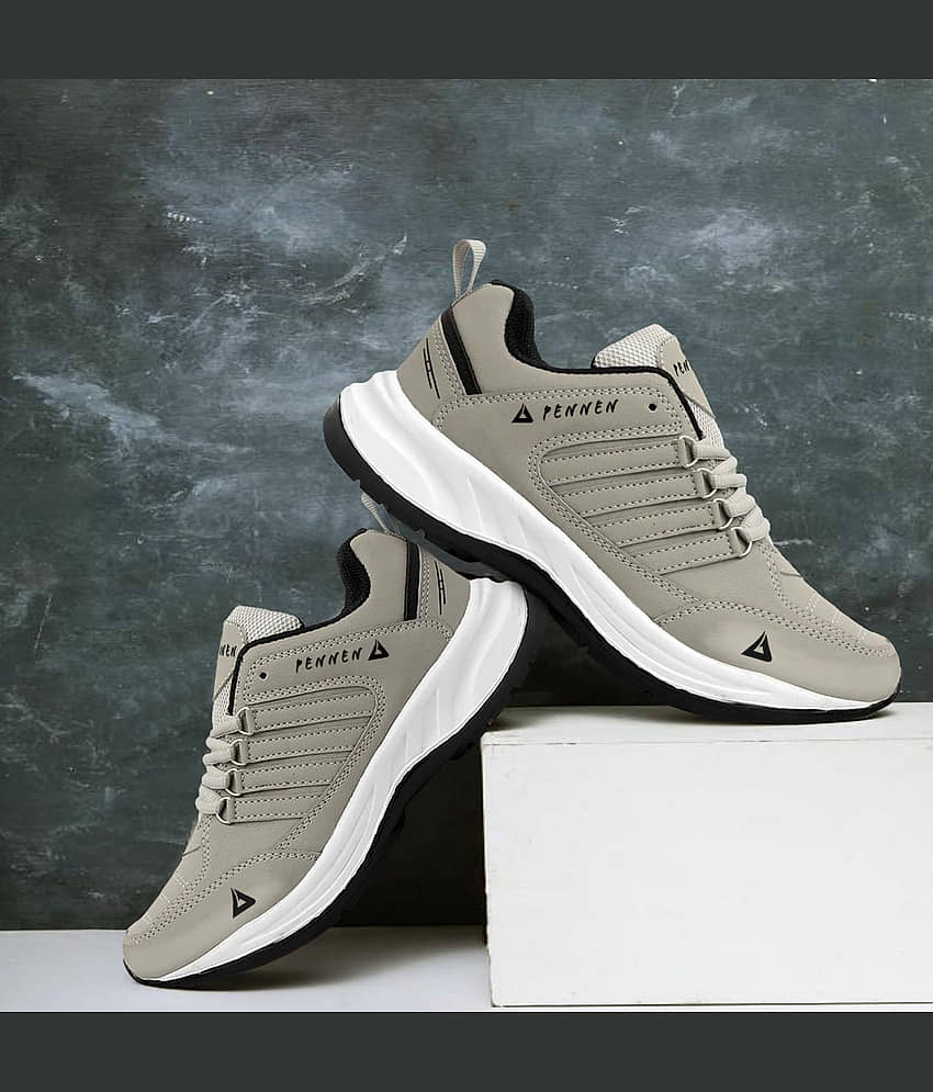 PENNEN Beige Men's Sports Running Shoes