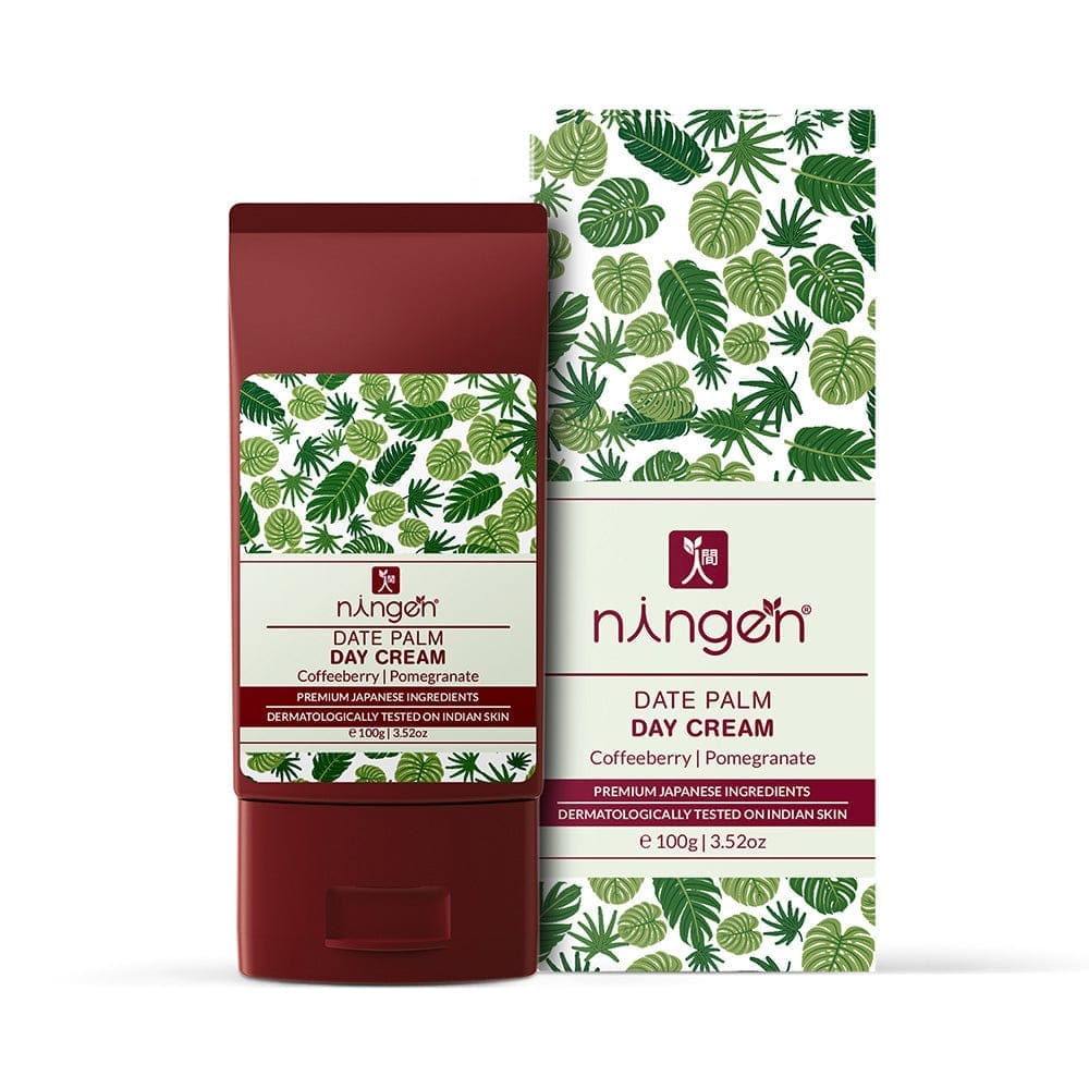 Ningen Skin Nourishing Day Cream I Infused with Date Palm, Coffeeberry and Pomegranate Extracts I Dermatologically Tested, Paraben Free I Delivers Day Long Essential Nutrients and Moisture I 100g