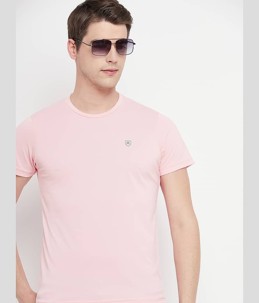 OGEN Pack of 1 Cotton Blend Regular Fit Men's T-Shirt ( Pink )