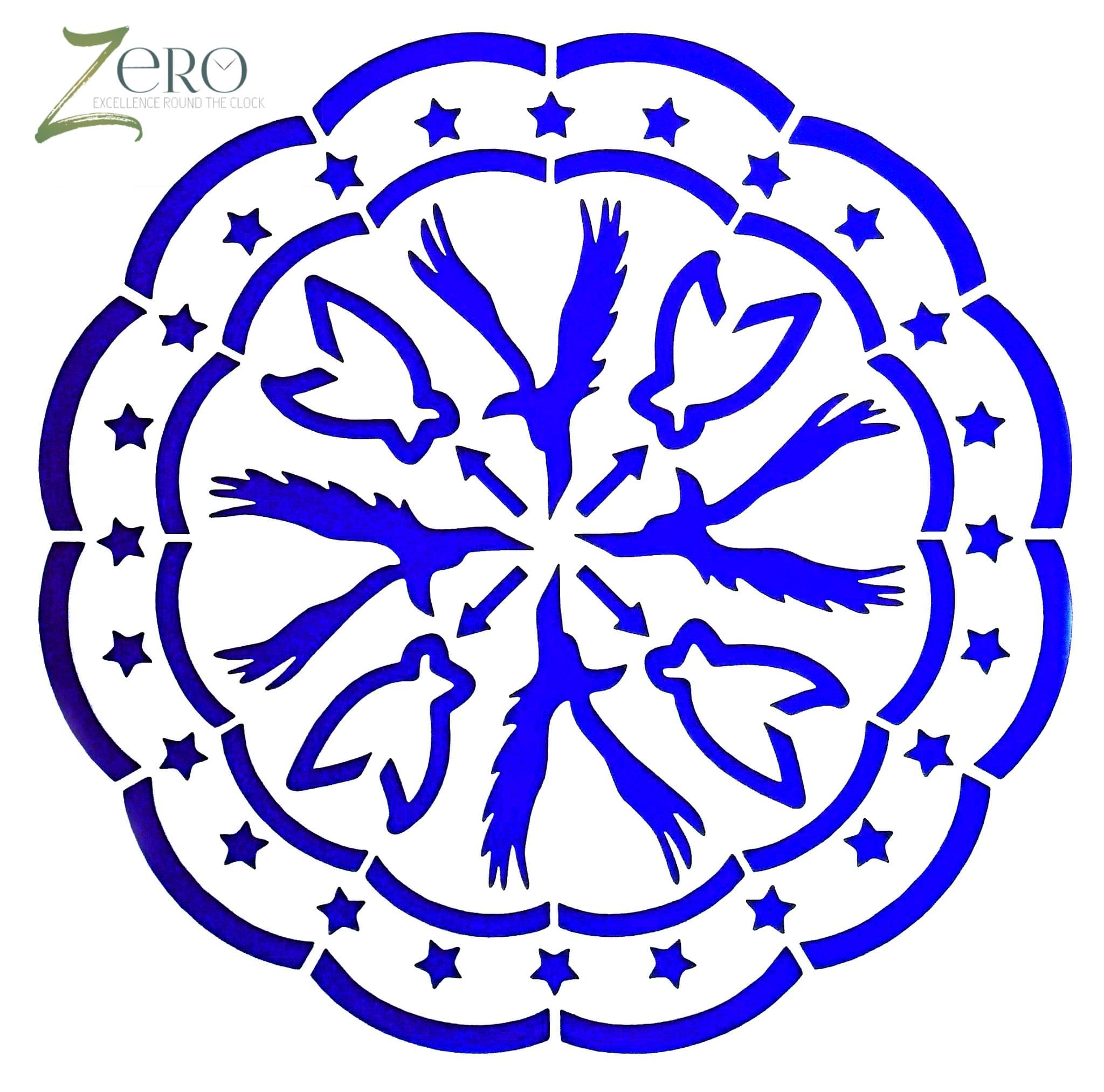 Imported Stencils- 5"*5"- Bird Graphic Mandala Design Background 1