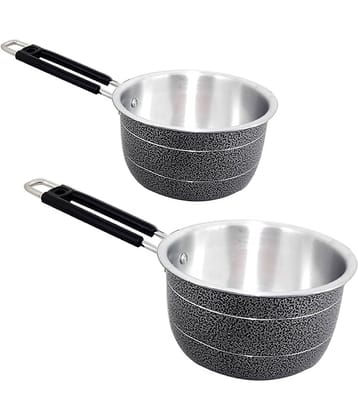 bartan hub - Sauce Pan Set of 2 Aluminium Enamle Sauce Pan 1500 ml ( Pack of 2 )
