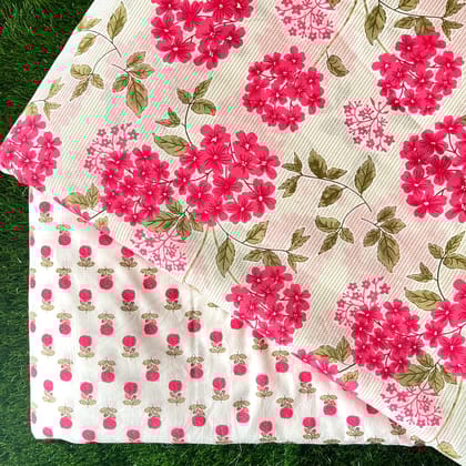 Pure cotton top and bottom set (2.5 mtr top, 2.5 mtr bottom)-As shown in picture / 2.5 mtr each / Pure cotton
