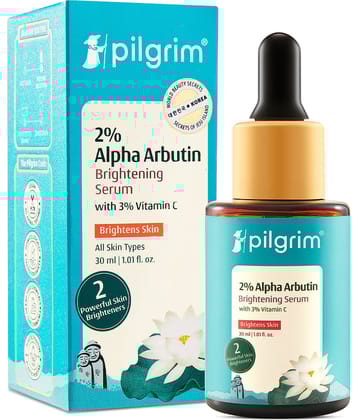 Pilgrim Alpha Arbutin & Vitamin C Brightening Serum Face Serum,For All Skin Type,30 Ml (pack Of 1)
