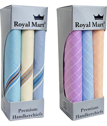 Royal Mart - Multi Blended Men's Handkerchief ( Pack of 6 )