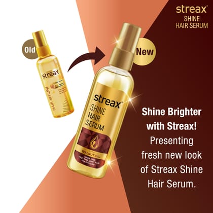 Streax Hair Serum 50ml, Hair serum for Dry & Frizzy Hair,for Women & Men, for Curly Hair, Wavy Hair, Straight Hair, Silk & Shine Vitalised with Walnut Oil Streax Hair Serum 50ml, Hair serum for Dry & Frizzy Hair,for Women & Men, for Curly Hair, Wavy Hair