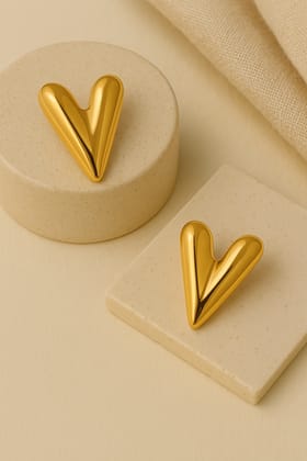 Golden Heartbeat Studs