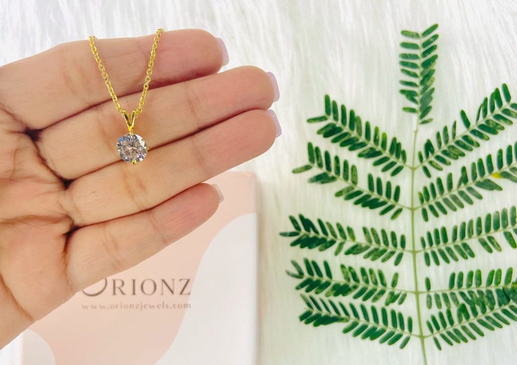 Classic Round Solitaire Necklace